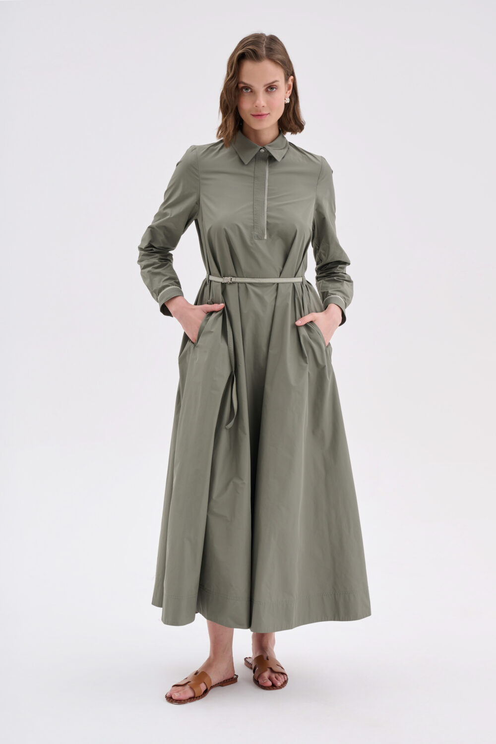 Yeşil Lily Elbise - Görsel 2